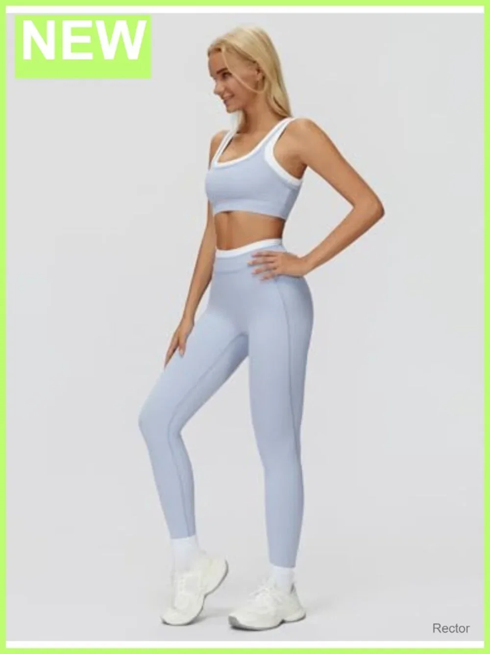 ABOCIW Women's Workout Set Nylon Elastane Sports Bra High Waist Leggings